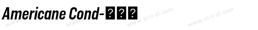 Americane Cond字体转换